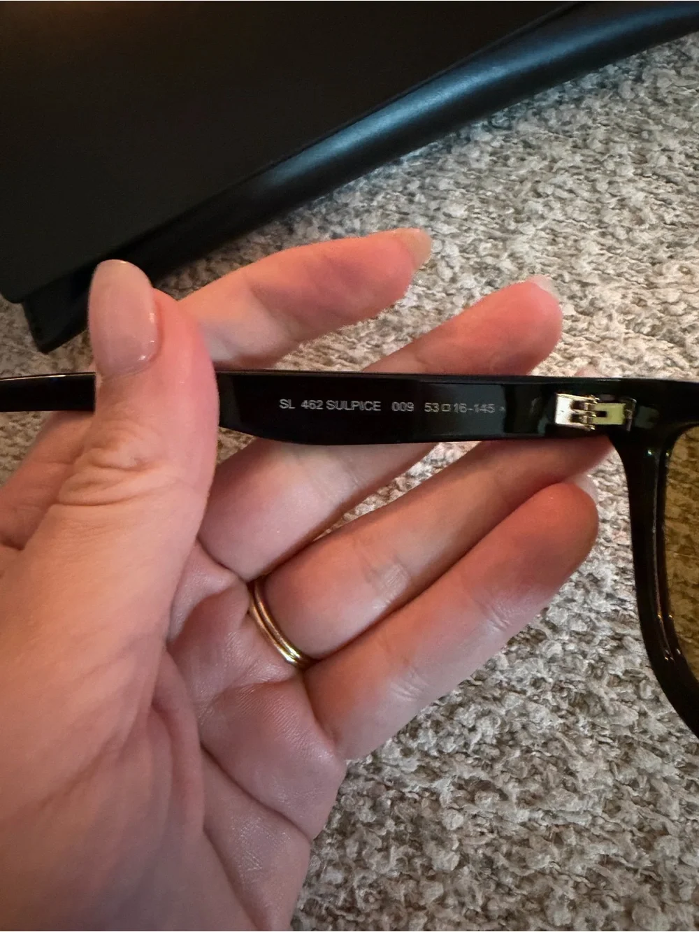 Saint Laurent Black Sunglasses with Amber Lenses